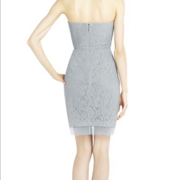 BCBGMaxAzria Roselle Strapless Dress, Glacier Lace - Picture 2 of 7